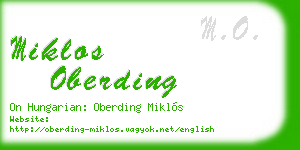 miklos oberding business card